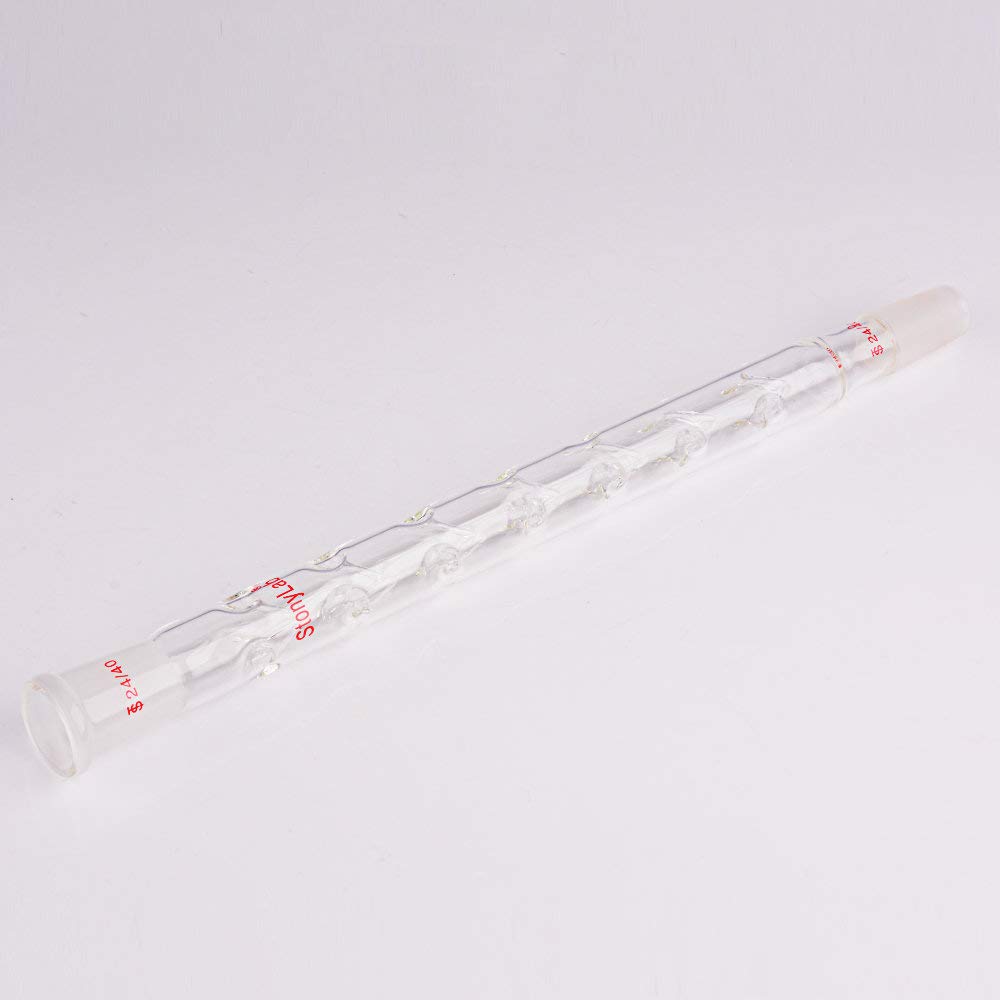 stonylab Columna de Destilación Vigreux, 24/40 300 mm Longitud de Vidrio de Borosilicato Fraccionario Columna de Destilación Columna Vigreux con Sangrías para Laboratorio