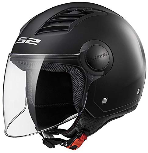 E-BIKERS.IT LS2 Airflow - Casco OF562 con visera larga negra mate mate, talla M (58 cm)