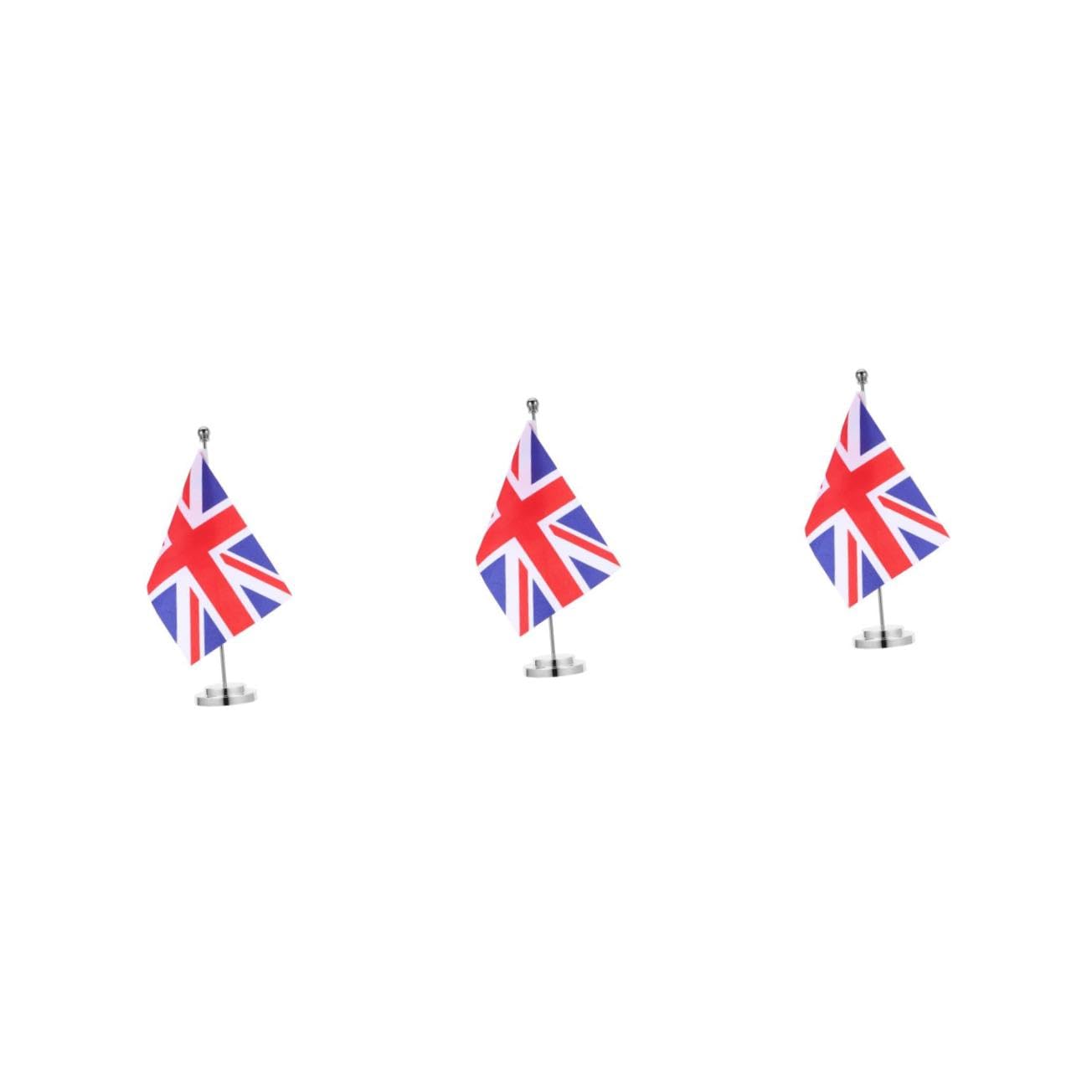 Drapeau de table britannique bureau décorations petit tissu 3 pièces