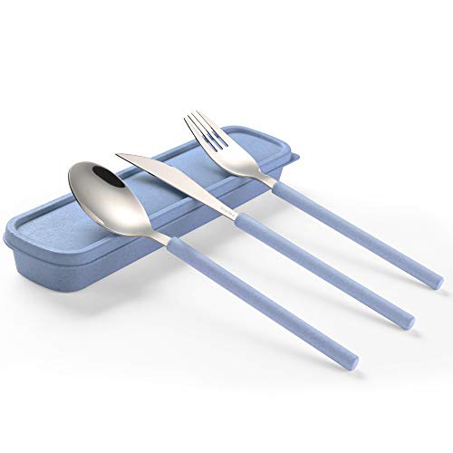 YBOBK HOME Portable Flatware Set with Case Stainless Steel Knife Fork and Spoon