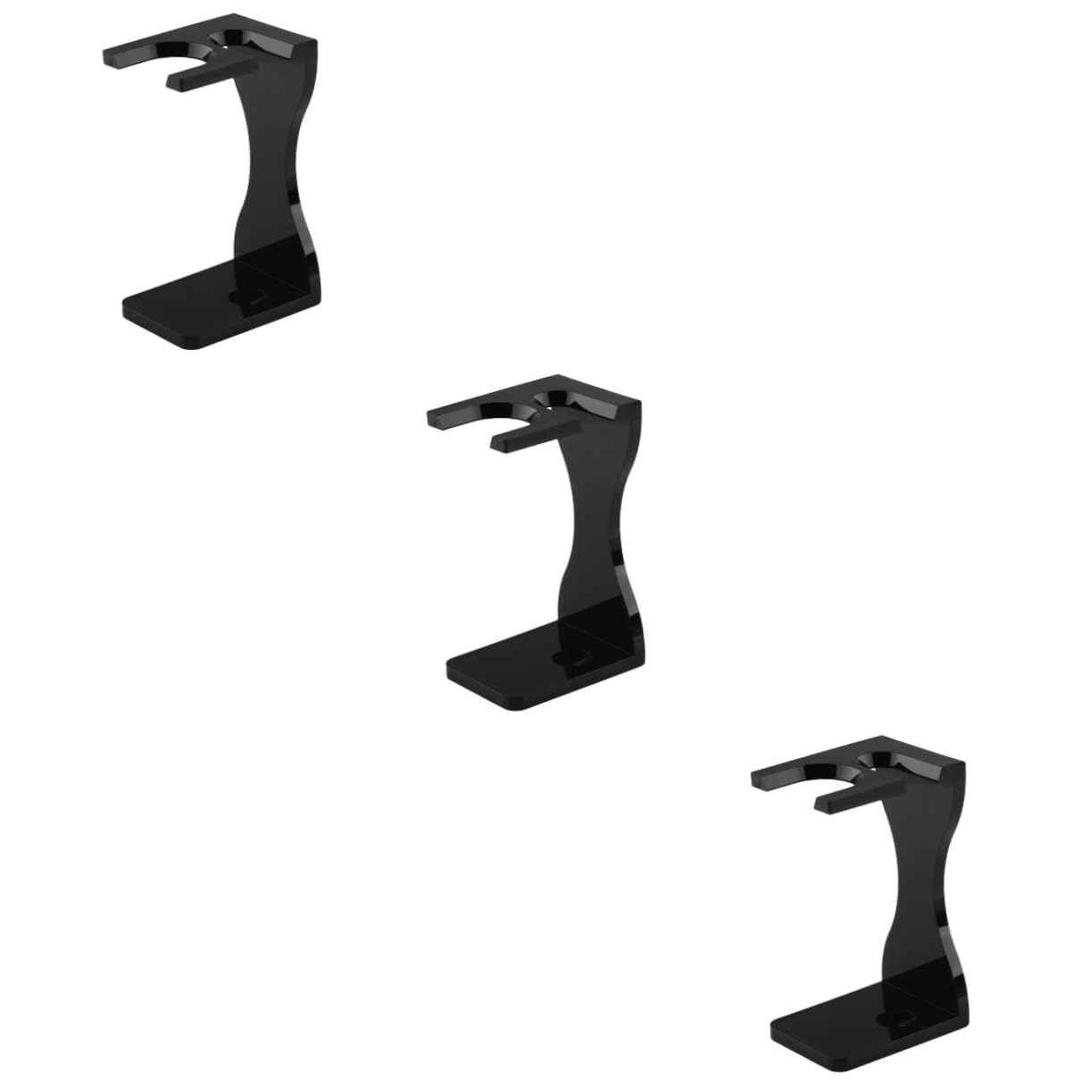 Ipetboom 3pcs Shaving Soap Brush Stand Beard Brush Holder Razor Stand for Desktop
