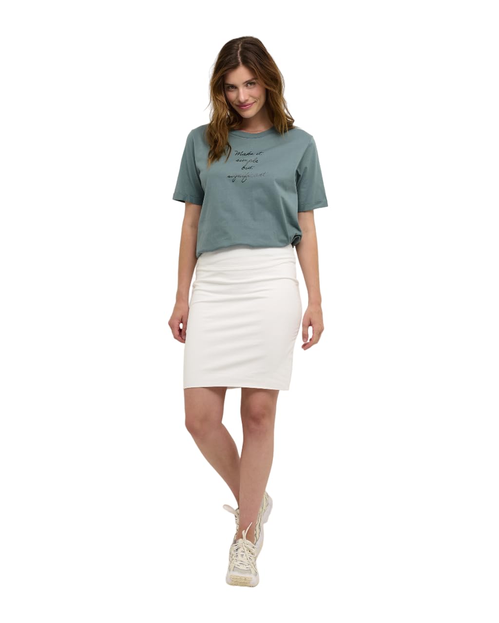 Kaffe Women's White (Chalk 50003) Penny Skirt, Extra Large