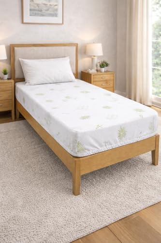 Coprimaterasso Elasticizzato Made In Italy con Aloe Vera, Letto Anallergico e...