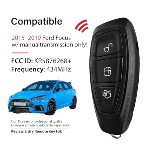 Télécommande Ford Focus KR5876268 434MHz manuelle pour remplacer clé usée - 2