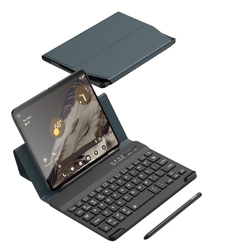 Google Pixel 10/9 Pro Fold�p��Bluetooth�L�[�{�[�h�Z�b�g�A���C���O���\�ȃ��C�����X�L�[�{�[�h�t���̃|�[�^�u���L�b�g�A�e�ʃy���ƃ��U�[�J�o�[�A�r�W�l�X���s�p�̃|�[�^�u���I�t�B�X�Z�b�g (�O���[��)