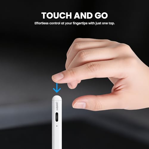 Image of Smart Ink Magnetic Universal Stylus Pen for iPad and Android Tablet with Ultra High Precision,Type-C Charging,130mAh Battery,10 Hour Use, Magnetic Absorption and 2 Tips for Drawing andWriting