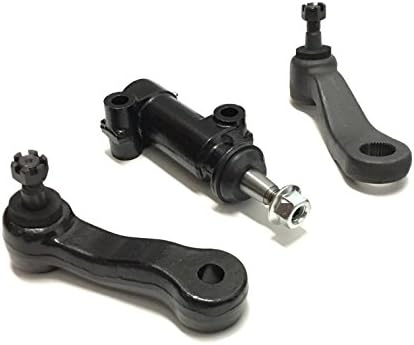 PartsW 3 Piece Steering Kit Idler Arm Pitman Arm With 4 Grooves Idler Arm Bracket Assembly for Cadillac Chevrolet and GMC