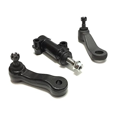 PartsW - 3 Pc Steering Kit For Cadillac Escalade 2002-2006/ Chevrolet Silverado1500 2003-2007/ GMC Sierra 1500 1999-2007 + More/Idler Arm Pitman Arm With 4 Grooves Idler Arm Bracket Assembly Cover