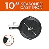 Commercial CHEF 3-Piece Cast Iron Skillet Set – 8 inch, 10 inch, and 12 inch - Pre-seasoned Cast Iron Cookware #5