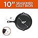 Commercial CHEF 3-Piece Cast Iron Skillet Set – 8 inch, 10 inch, and 12 inch - Pre-seasoned Cast Iron Cookware