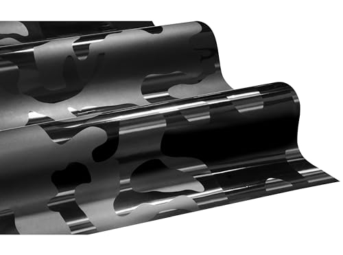 Image of VViViD+ Stealth Black Multi-Finish Camouflage Vinyl Wrap with Air Release (1ft x 5ft)