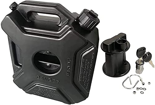 Bidon d'essence 5 L robuste plastique haute résistance avec clé