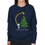 snoopy t shirt damen Hochwertiges Peanuts Produkt. Peanuts Snoopy Woodstock Brighten Your Christmas Women\'s Sweatshirt