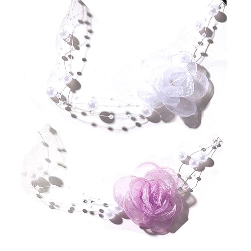 Leadigol ���[�Y�t�����[�`���[�J�[�l�b�N���X ���B���e�[�W�p�[���`���[�J�[ �S�V�b�N���[�Y�l�b�N�`�F�[�� ���[�Y�t�����[�p�[���r�[�Y�l�b�N���X��� �E�F�f�B���O�p�[�e�B�[�p 2�Z�b�g, ����, ��΂Ȃ�