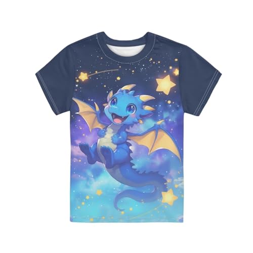 Image of Kids Graphic T-Shirt Boys Girls Novelty Tees Top Short Sleeve Shirts Summer Blouses 3-16
