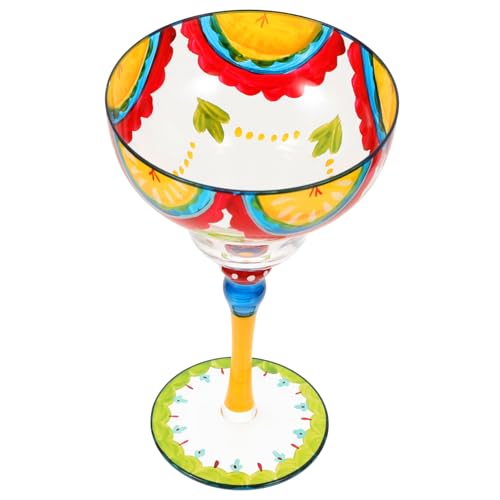 Hoement Bicchiere Da Margarita in Dipinto Decorazione Da Tavolo Set Di Bicchieri Per Cocktail Vino Frutta