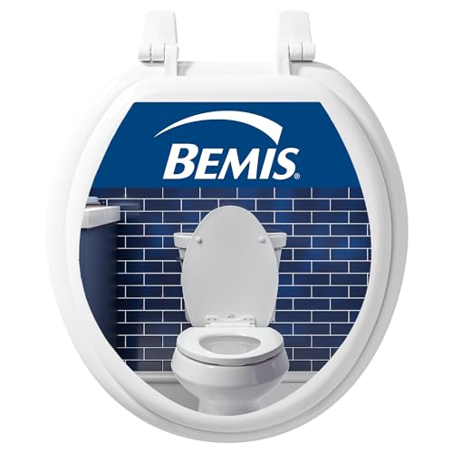 Bemis 400TTA Economy Durable Wood Toilet Seat, Made in USA, Round, White