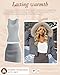 Sweetyweee 4 Pcs Womens Thermal Tank Tops Sleeveless Sweetheart Neck Undershirts Fleece Base Layer Lightweight Underwear Tops(Black, Dark Gray, White, Wind Chime Gray,X-Large)