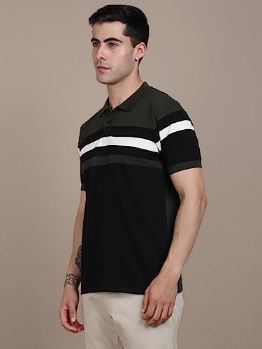 Image of Dennis Lingo - Men's Cotton Colorblocked Polo Regular Fit T-Shirt