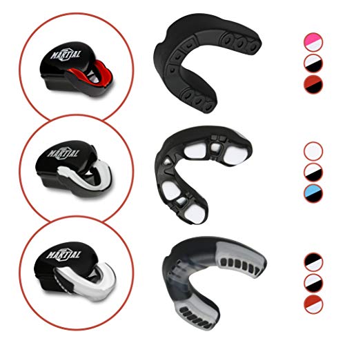 Martial Mundschutz für ideale Atmung & leicht anpassbar! Zahnschutz in verschiedenen Formen. Für Kampfsport, MMA, Boxen, Kickboxen, Hockey, Football - Erwachsene