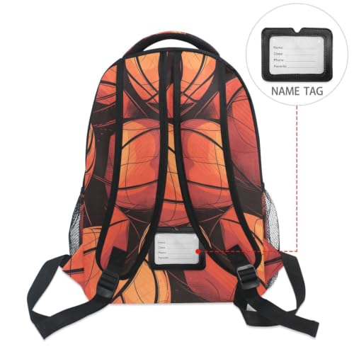 Sac à dos basket orange contre le mal de dos des étudiants - 6