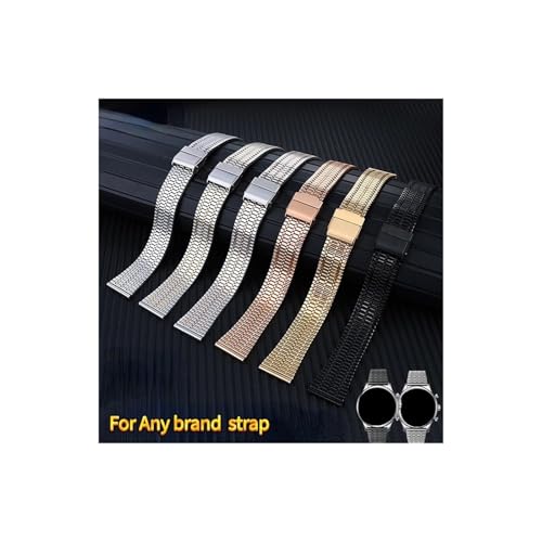 Correa de reloj de acero inoxidable premium compatible con cajas de 18mm 2