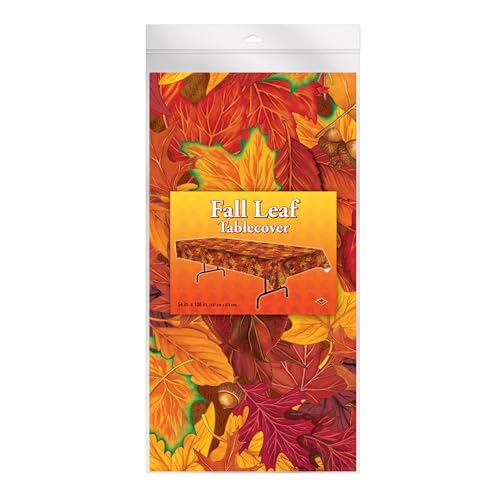 Image of Beistle The Company - Fall Leaf Table CVR 54IN X 108 - Pack of 1