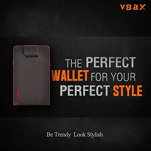 VBAX RFID Minimalist Slim Wallet for Men and Women, Holds Up to 12 Cards, Cash, Key Thin and Lightweight Credit Card Holder Vintage Color - Image 4