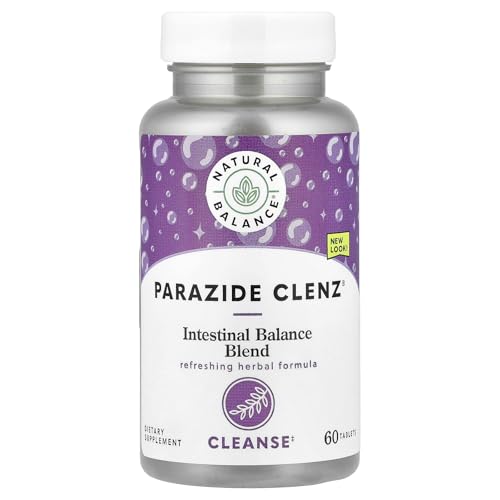 Image of Natural Balance Parazide Clenz Intestinal Balance Blend, 60 Tablets | Intestinal balance herbal formula with black walnut, cloves and garlic for daily digestive wellness.