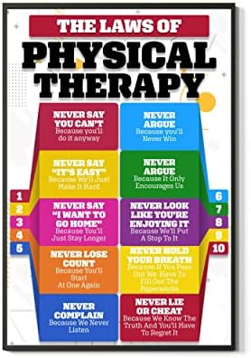FESOGO The Laws of Physical Therapy Counselling Artwork Colorful Painting Aesthetic Science Decor Wall Art Print Educational Learning Chart Wall Decor for Home School Office Poster UNFRAMED