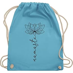Shirtracer – Turnbeutel Rucksack – Yoga und Wellness Geschenk – Namaste Lotusblüte