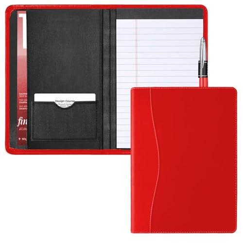Mini porte-documents A5 rouge enfant bloc-notes 12,7x20,3 cm