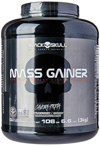 Mass Gainer - 3000G Morango - Black Skull, Black Skull, 3000G