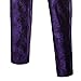 Men's Fashion Floral Glitter Trousers Casual Jacquard Sequin Velvet Pants Floral Design Tuxedo Suit Pant (3X-Large,Purple)