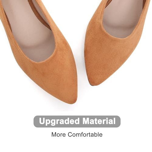 Image of Dear Time Women's Pointed Toe Ballet Flats Simple Casual Office Work Flats Slip-on Comfortable Shoes