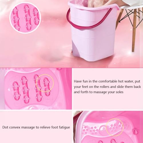 Bañera profunda de plástico para pies con rodillos miniatura 4