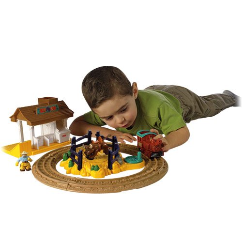 Mattel – l3136 – Fahrzeug – GeoTrax – Mini Schaltungen GeoTrax – Circuit Bahnhof Ranch