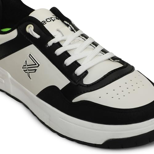 Image of Liberty Leap7x AMAZER-10E Men's Casual Lacing Sneakers, Black, Blue and White | Suitable for Walking Travel, College, Office | Comfortable Lace-Up Casual Shoes | Lightweight Stylish Fashion Footwear