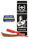 Roman Empire Shaving Spartacus New Rasierer | Professioneller Herrenrasierer für Bart, Schnurrbart und Konturen mit 50 Klingen Lord Super Stainless