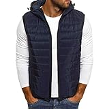 Herren Weste MIX Hffan Herren Weste Bodywarmer Steppweste Funktionsweste Outdoor Freizeit Sport Style Modellauswahl (Large, Marine)