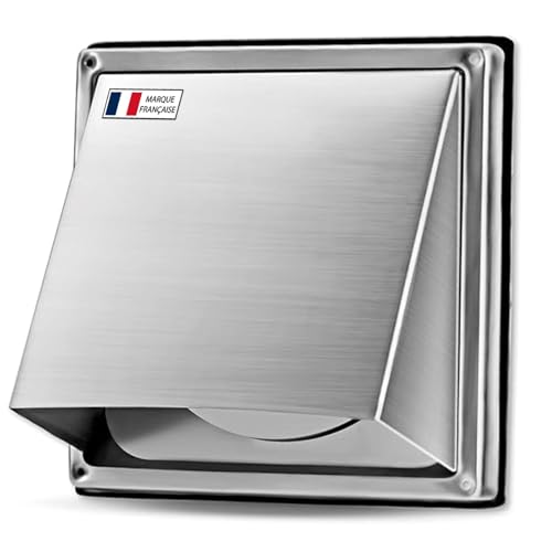 AIROPE Griglia di Ventilazione in Acciaio Inossidabile 125 mm - Resistente alle Intemperie con Valvola di Non Ritorno - Perfetta per Asciugatrice, Cappe, Ventilazioni, Condotti di Scarico