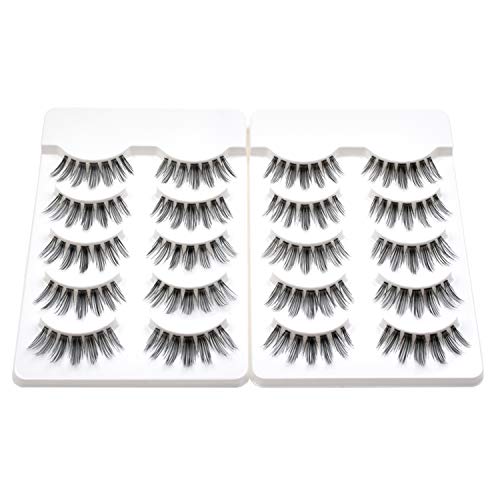 Kenzie Beauty 10 Pairs False Lashes Handmade Natural Eyelash Pack #165