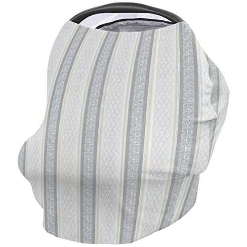 Nursing Cover for Breastfeeding Scarf, Rhombus Textured Geometric Baby Car Covers Super Soft Multi Use for Canopy Shopping Cart Cover Blanket Stroller Cover