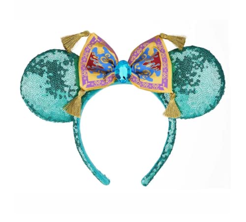 Alfombra mágica Minnie Mouse Aladdin con orejas de jazmín, diadema para Halloween para niños