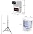 Temperature Scanner with Stand, Non-Contact Wall Infrared Thermometer and Hand Sanitizer Dispenser 0.1S Quick Test for Body Temperature Detection Supports Fever Alarm