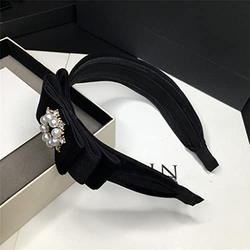Bandeau en velours à larges bords avec nœud papillon élégant pour coiffure femme