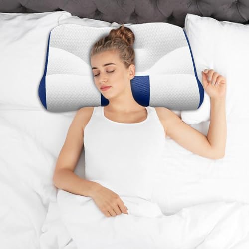 Oreiller cervical ergonomique pour bien dormir sans douleur à la nuque - 6