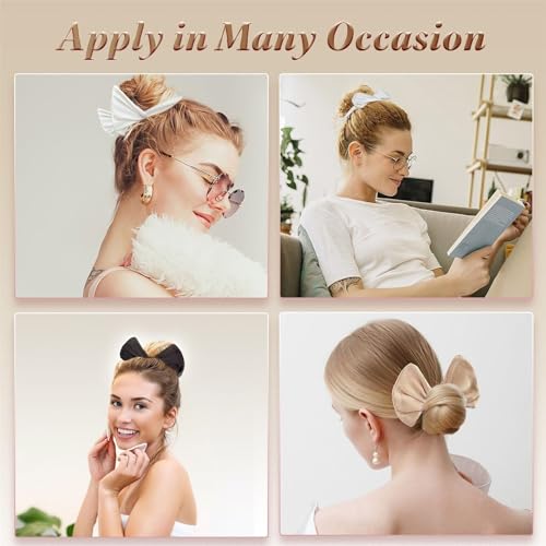3 Pieces Deft Hair Bun Maker for Twister - Lazy Hair Curler Deft Bun Fashionable Colors Bow Maker, Cute French Twist Easy Bun Hair (3 PCS (Flower-Printed)) — view 2