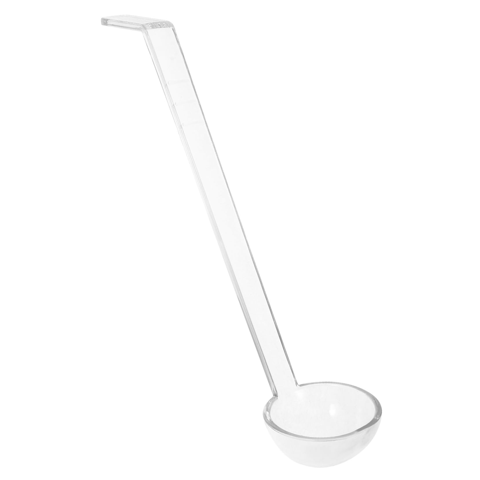 PRETYZOOM Long Handle Clear Soup Ladle Lightweight Serving Spoon for Sauces Gravy and Buffet Catering Stable Bent Tail Design for Easy Handling and Cleaning