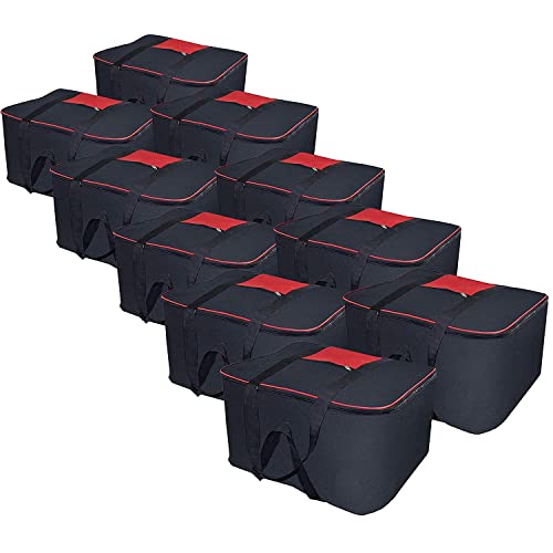 Image of Storage Bags for Blanket, Clothes, Toys and Bed Sheet Cover Bag - Underbed Large Size Black Cover Bags (Pack of 10, 54 x 46 x 28 cm)